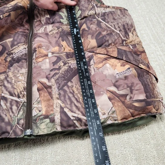 LL Bean Goose Down Vest Men XL Camo Advantage Timber Camouflage Hunting Puffer